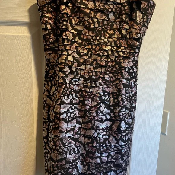 Dress Barn | Dresses | Dress Barn Black Goldsilver Cocktail Dress | Poshmark